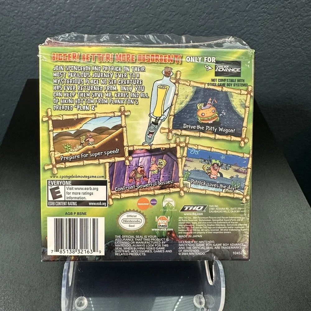 SpongeBob SquarePants Movie (Nintendo Game Boy Advance, 2004) CIB COMPLETE VTG